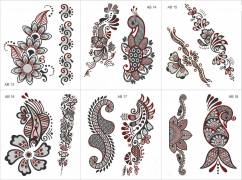 Water Transfer Tattoos - Henna Designs